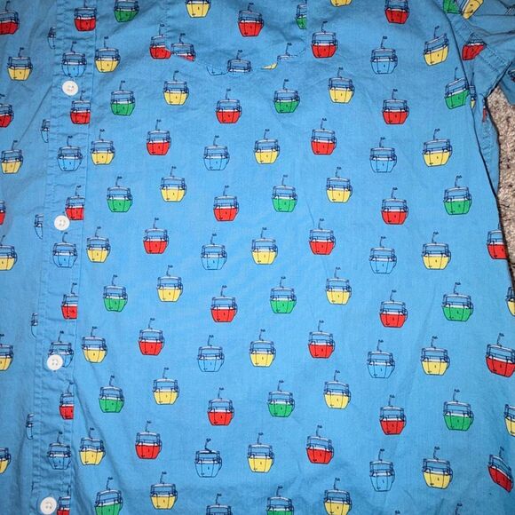 Disney Parks Skyliner Bucket Blue Short Sleeve Shirt XXL - Picture 2 of 4